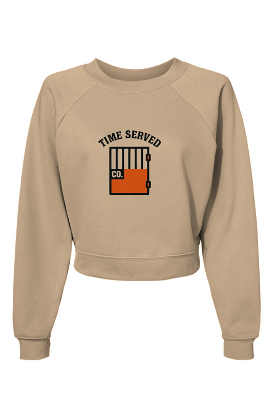 Womens Raglan Pullover Fleece Sweatshirt